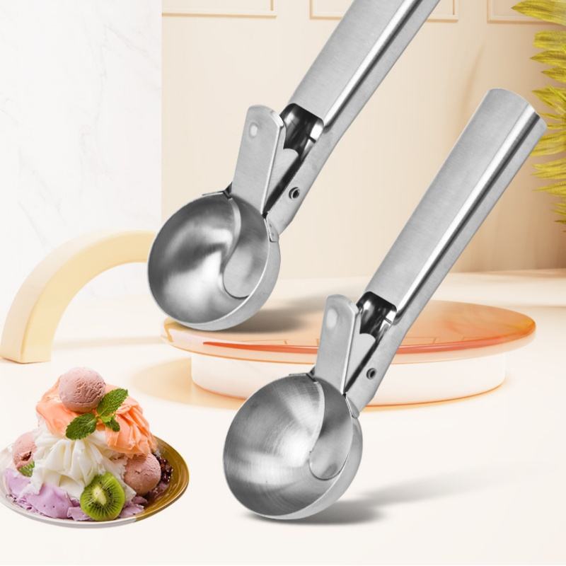 Stainless Steel Ice Cream Scoop with Trigger Release