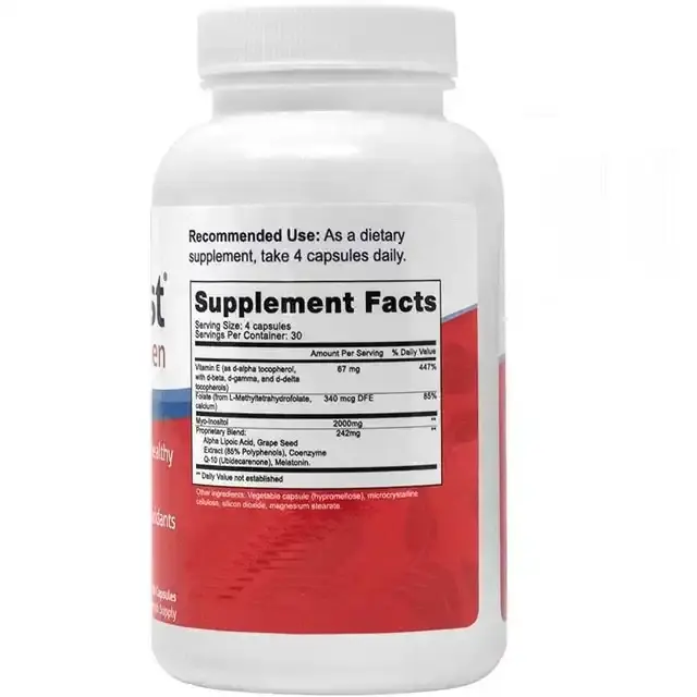 OEM Flo Ovarian Support Ovaboost Capsules with Myo-Inositol Antioxidants & Methyl folate for Women's Egg Quality & Ovaries