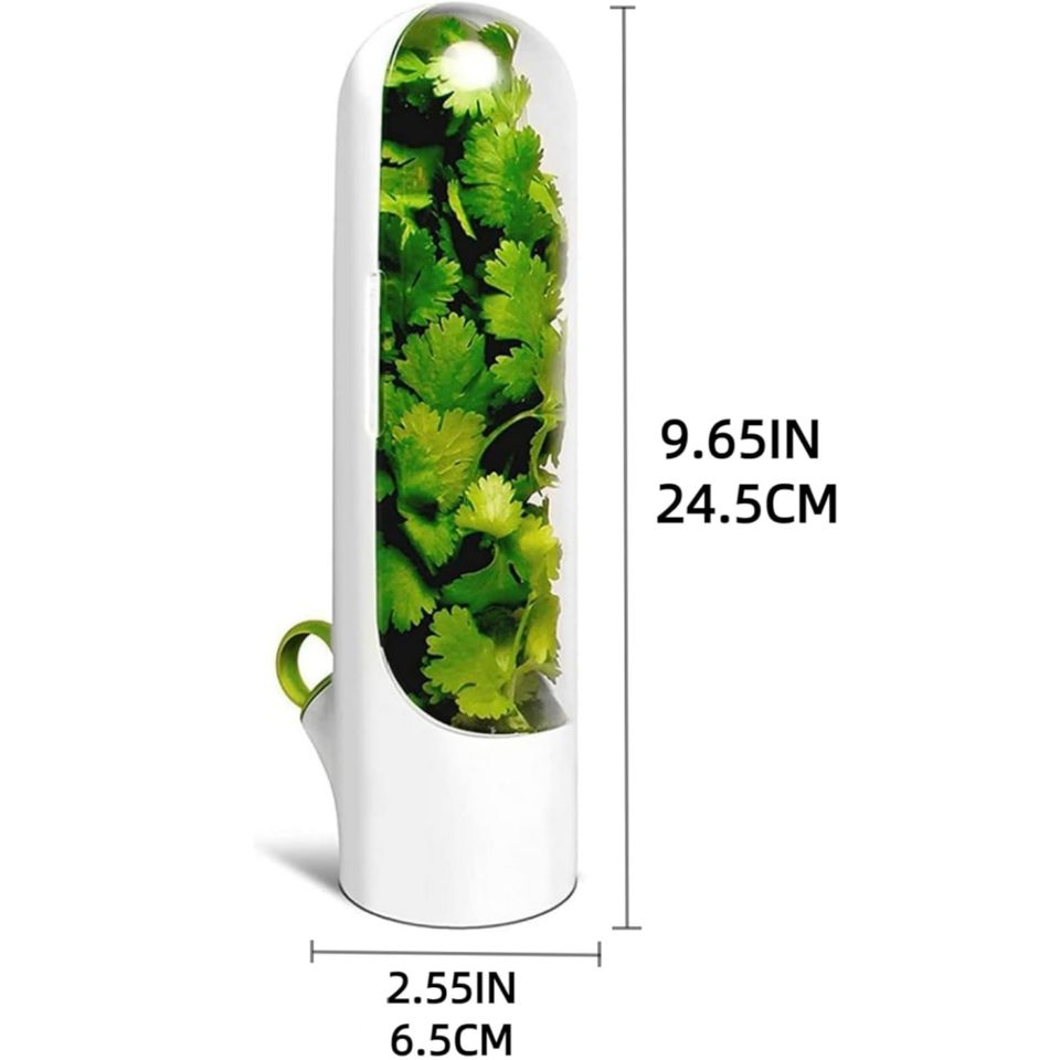 Family-Friendly Plastic Herb Storage Container for Kitchen Refrigerator