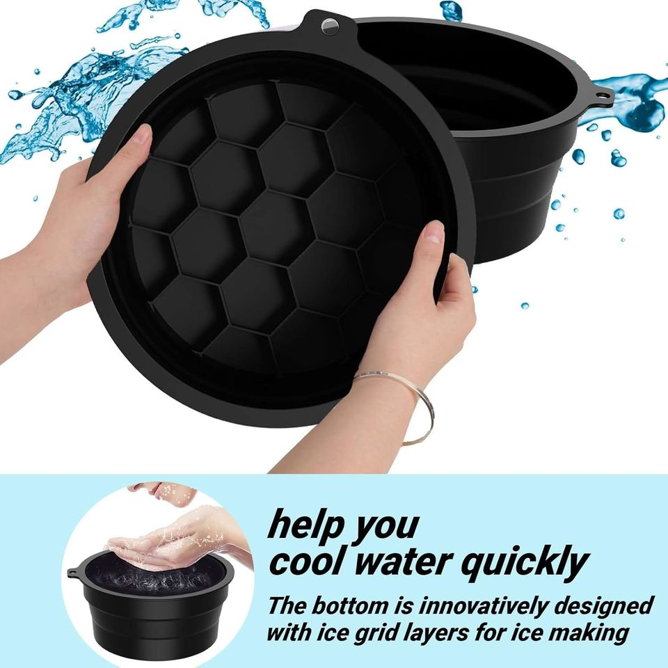 New Arrival: Foldable, Skin-Friendly, Eco-Friendly Silicone Washbasin for Easy Cleaning, Face Swelling Reduction, and Rejuvenation