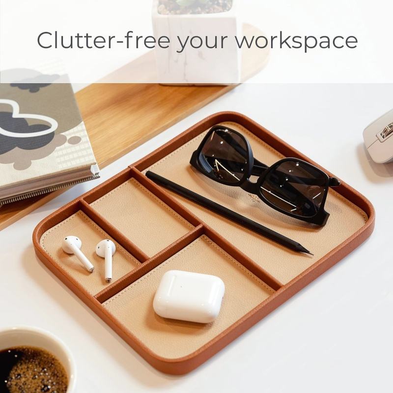 Multifunction Storage Tray for Desktop Organization