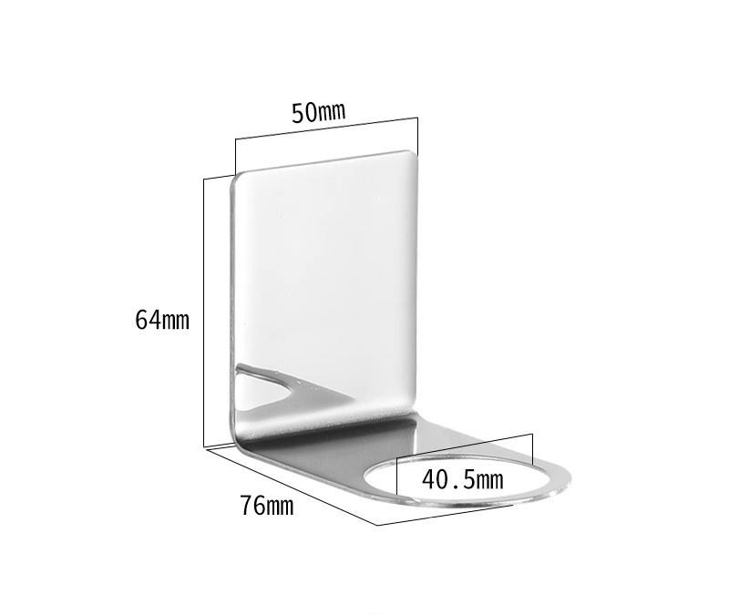 Stainless Steel Drill-Free Wall Mounted Shampoo Bottle Dispenser Holder/Hanging Shampoo Bottle Rack/Toothbrush Holder