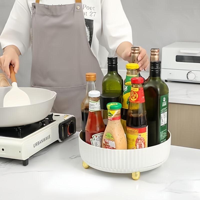 360° Rotating Cosmetic Perfume Organizer Tray for Skincare, Ideal for Vanities and Bathroom Countertops