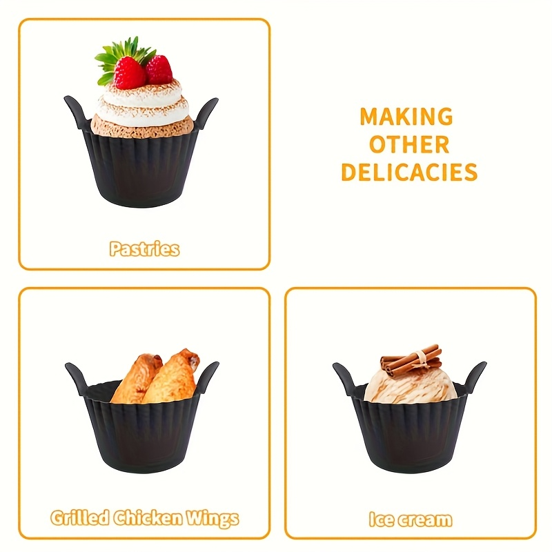 Modern Double-Thick Silicone Air Fryer Muffin-Egg Baking Forms Set