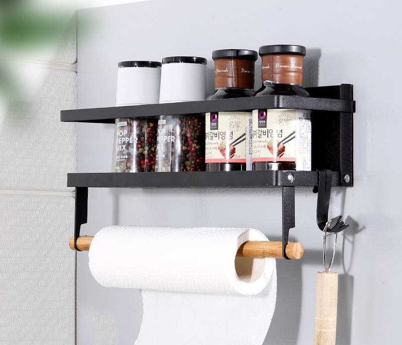 Kitchen Magnetic Spice Rack & Paper Towel Holder