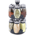 Multifunctional Rotating Kitchen Spice Rack with 6 Spice Jars Set for Home/Dorm/Restaurant