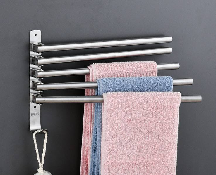 Modern Stainless Steel Bathroom Towel Holder Shelf