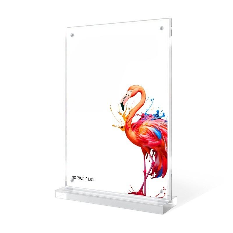 Double-Sided Transparent Acrylic Table Card Display