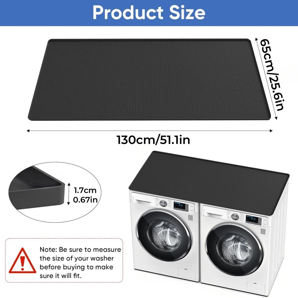 Silicone Laundry Work Surface for Washer and Dryer Organizing and Storage