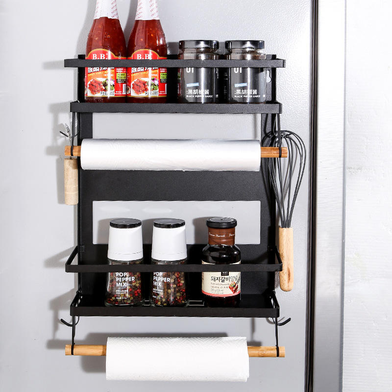 Kitchen Magnetic Spice Rack & Paper Towel Holder