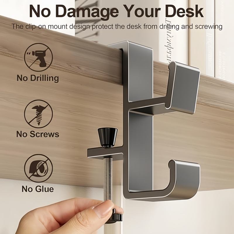 Adjustable Office Desktop Edge Hook Novelty Boxer Bag Hanging Hook for Students Backpack Headphones Punching Desk Edge Hook