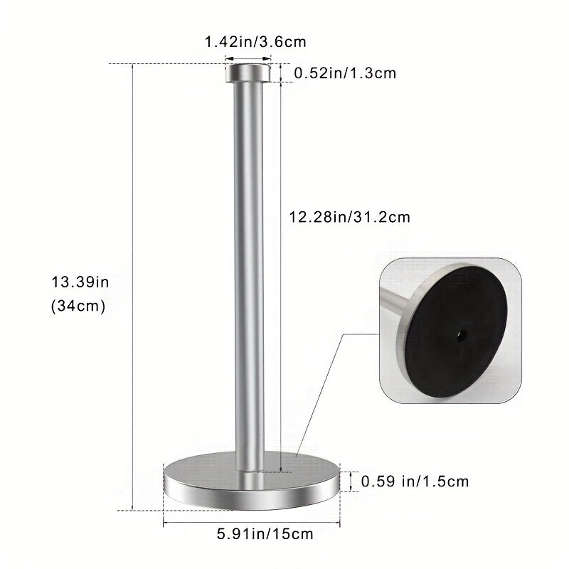 Premium Freestanding Metal Paper Roll Holder Bestseller Stainless Steel Kitchen and Toilet Paper Roll Holder Storage Rack