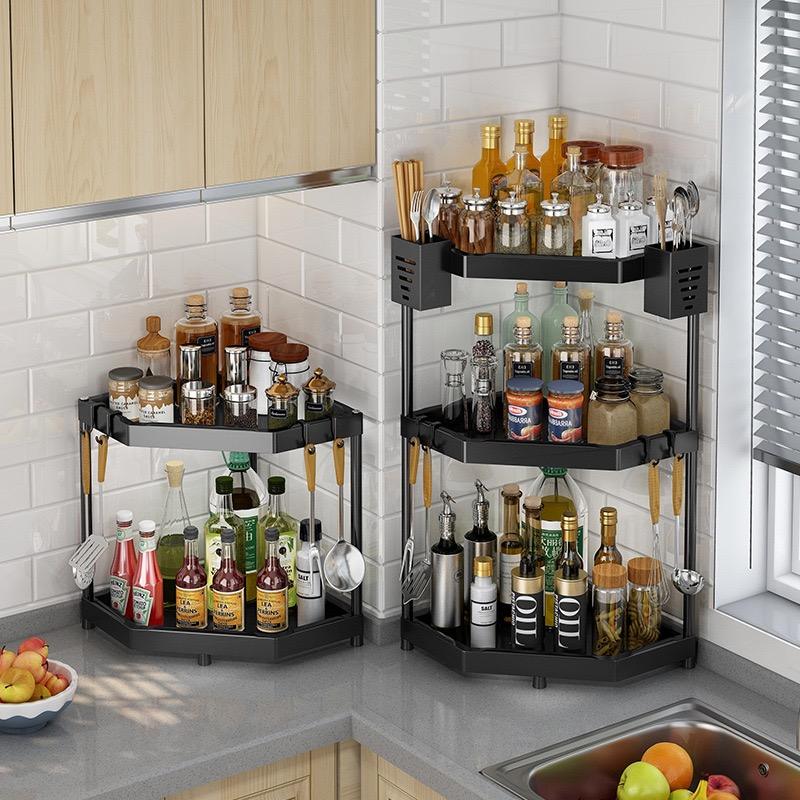 Kitchen Spice Rack Organizer Space-Saving Metal Organizer