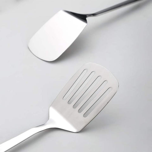 2-Pack Stainless Steel Spatula Set for Non-Stick Pans, Dishwasher Safe, Easy to Clean