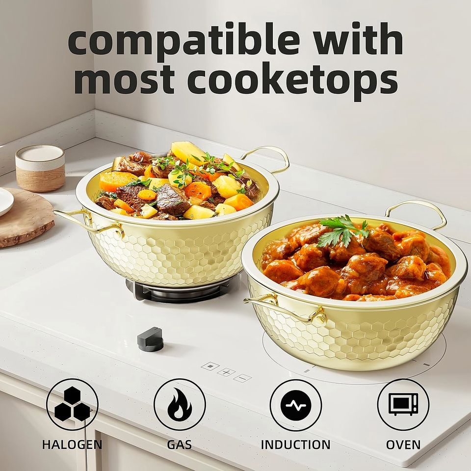 Modern Stainless Steel Double-Ear Induction Pot Korean Ramen Small Cooking Pot Household Dormitory Noodle Cookware Sets