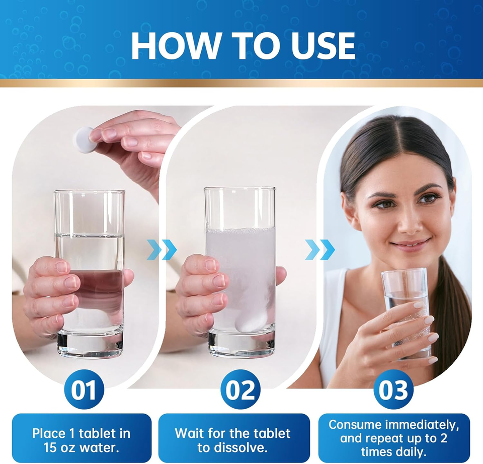 OEM Private Label 120 Tablets H2 Molecular Elemental Magnesium Hydrogen Wholesale for Adult Drinking Water Not for Newborns