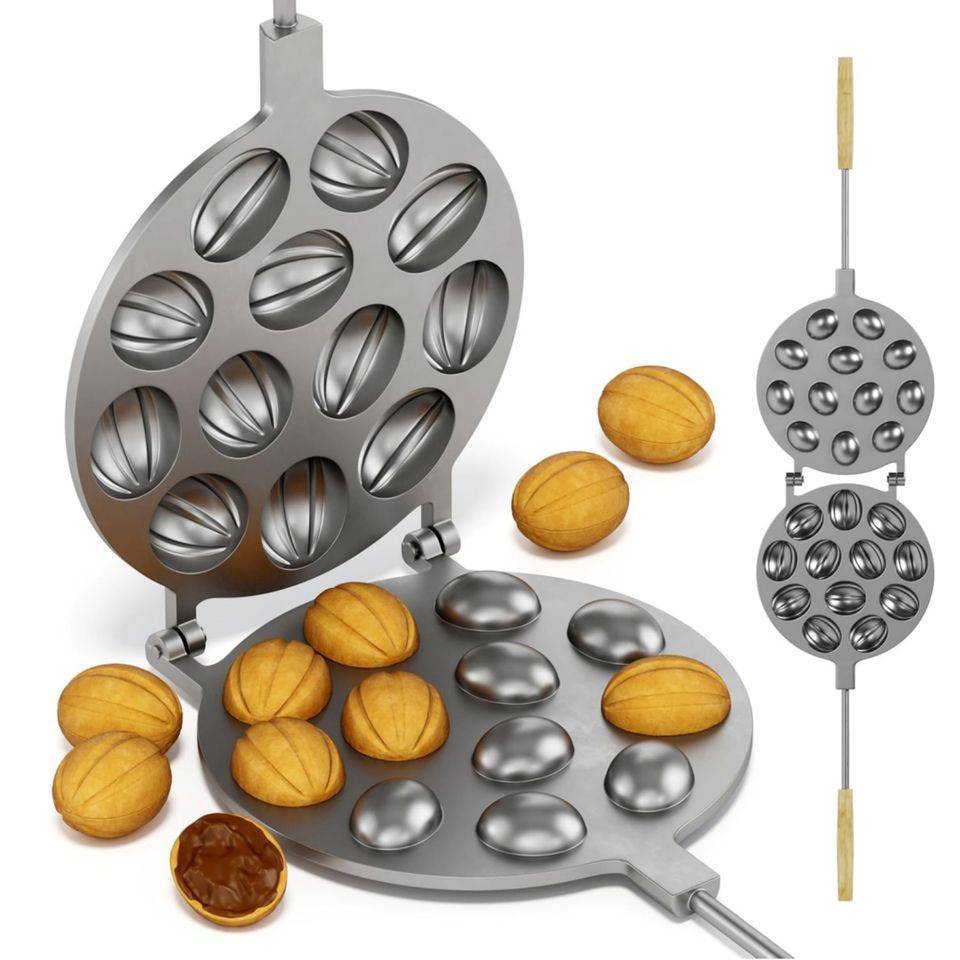 Aluminum Mold for Oreshki Walnut Cookies, Russian Cookie Maker Tool