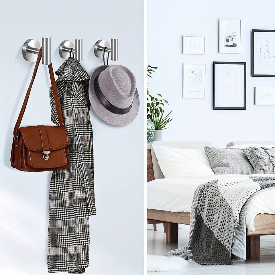 4-Piece Wall Mounted Towel Hooks Set