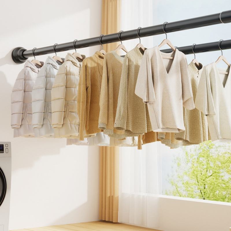 Expandable Laundry Dryer for Bedroom and Bathroom Adjustable with Spring Stainless Steel Organizer and Accessories