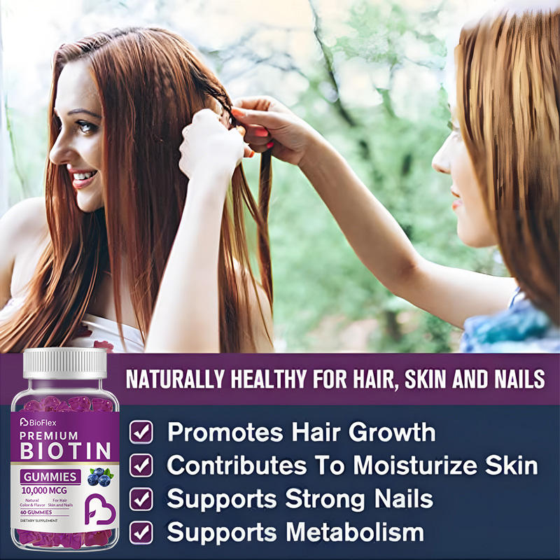 Biotin Collagen Keratin Gummy Bears Hair Growth Accelerator Vitamins