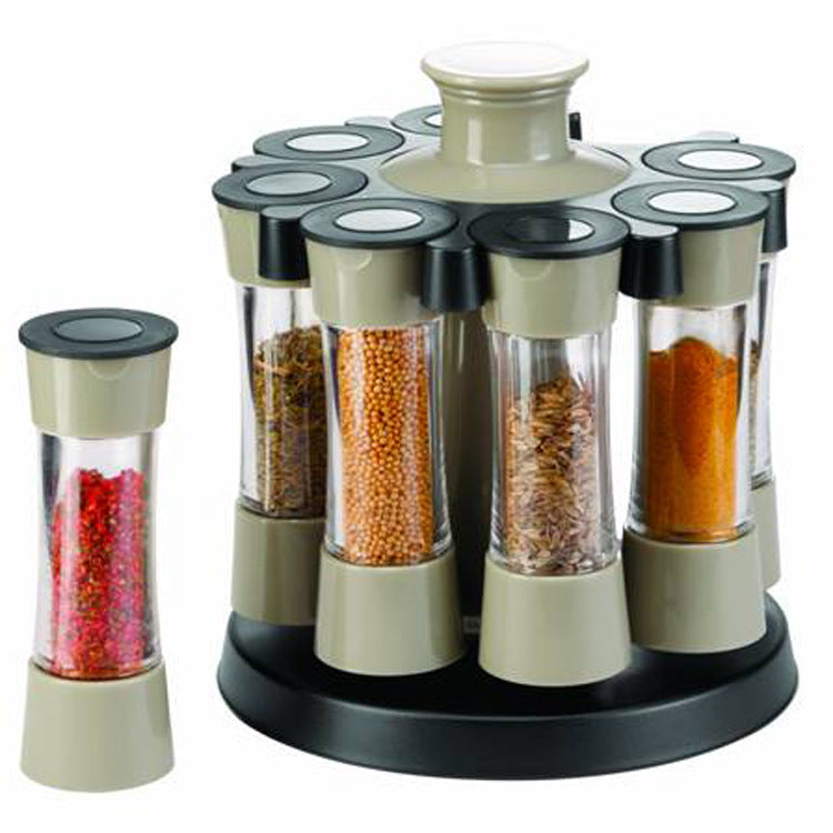 Rotating Kitchen Spice Jars 8-Bottle Plastic Spice Rack Set Wholesale Spice Container Racks