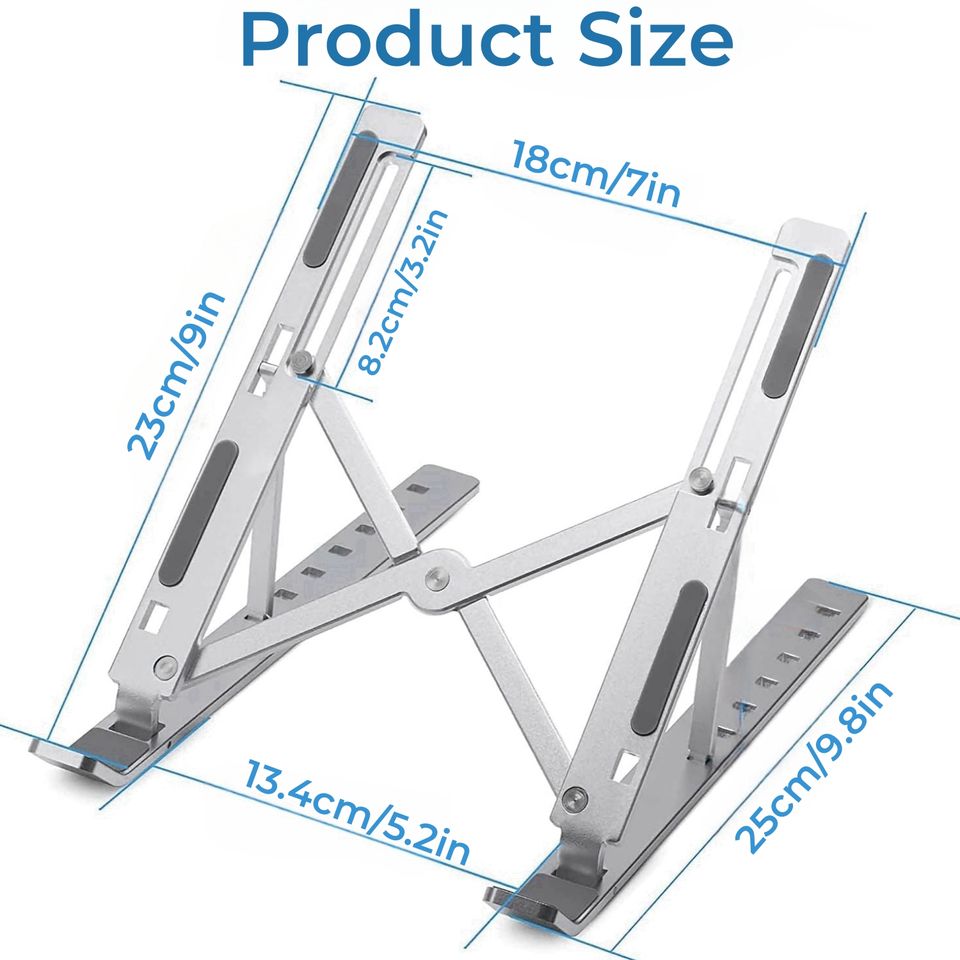 Adjustable Aluminum Laptop Stand for Macbook HP Lenovo Dell