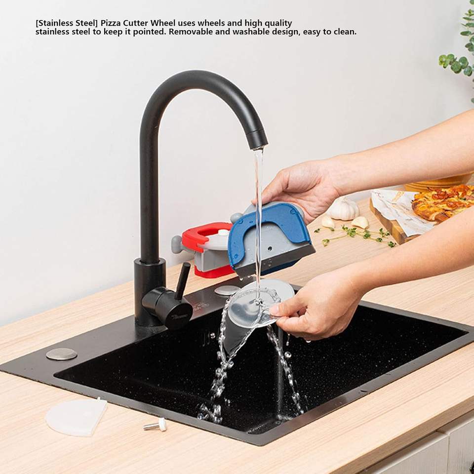 Stainless Steel Kitchen Tool Set with Pizza Cutter, Dough Roller, and Cutters