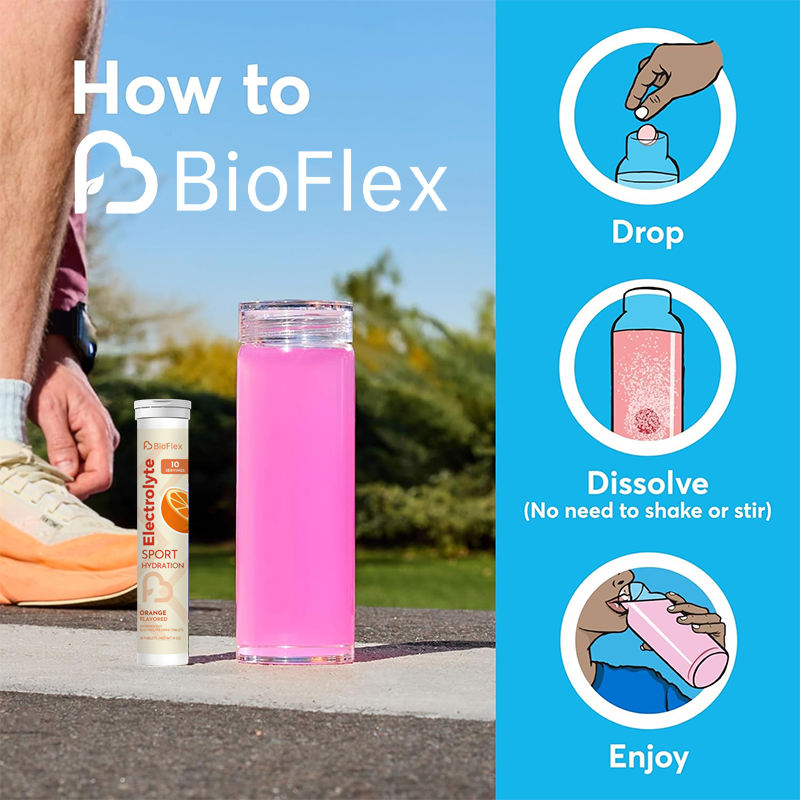 OEM Private Label Sugar-Free Electrolyte Hydration Tablets with Orange Flavor 10 Servings Effervescent Tablets for Adults