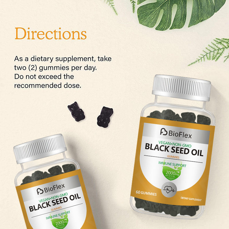 Halal Vegan Organic Black Seed Oil Extract Gummies