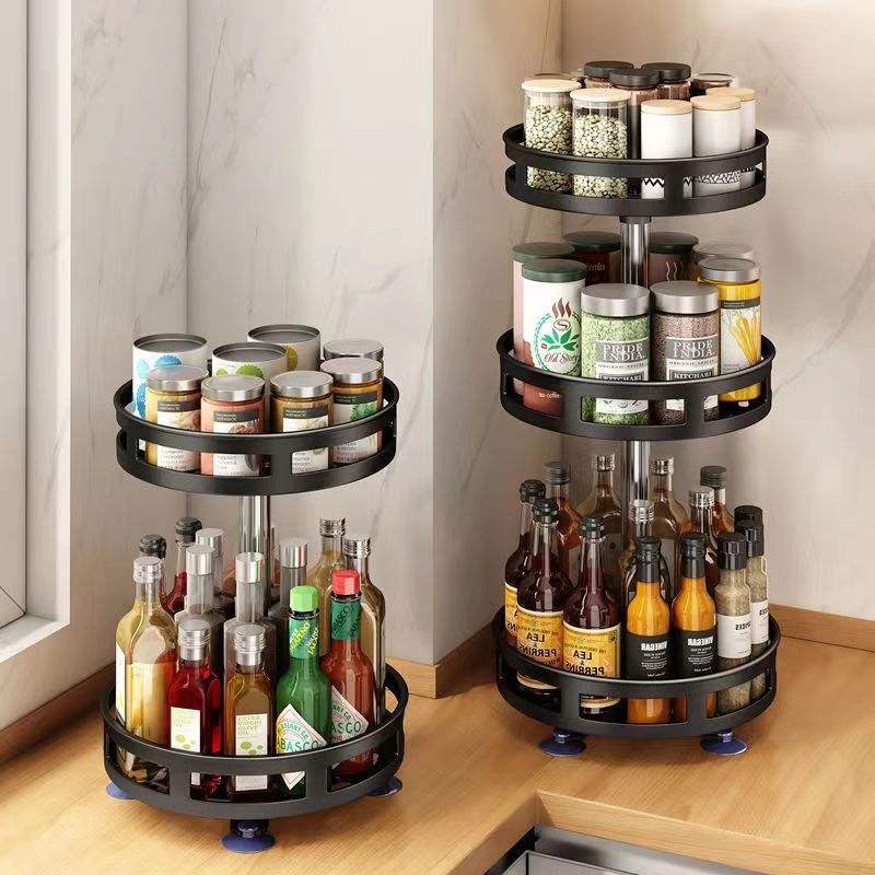 360 Rotating Kitchen Storage Organizer Spice Rack