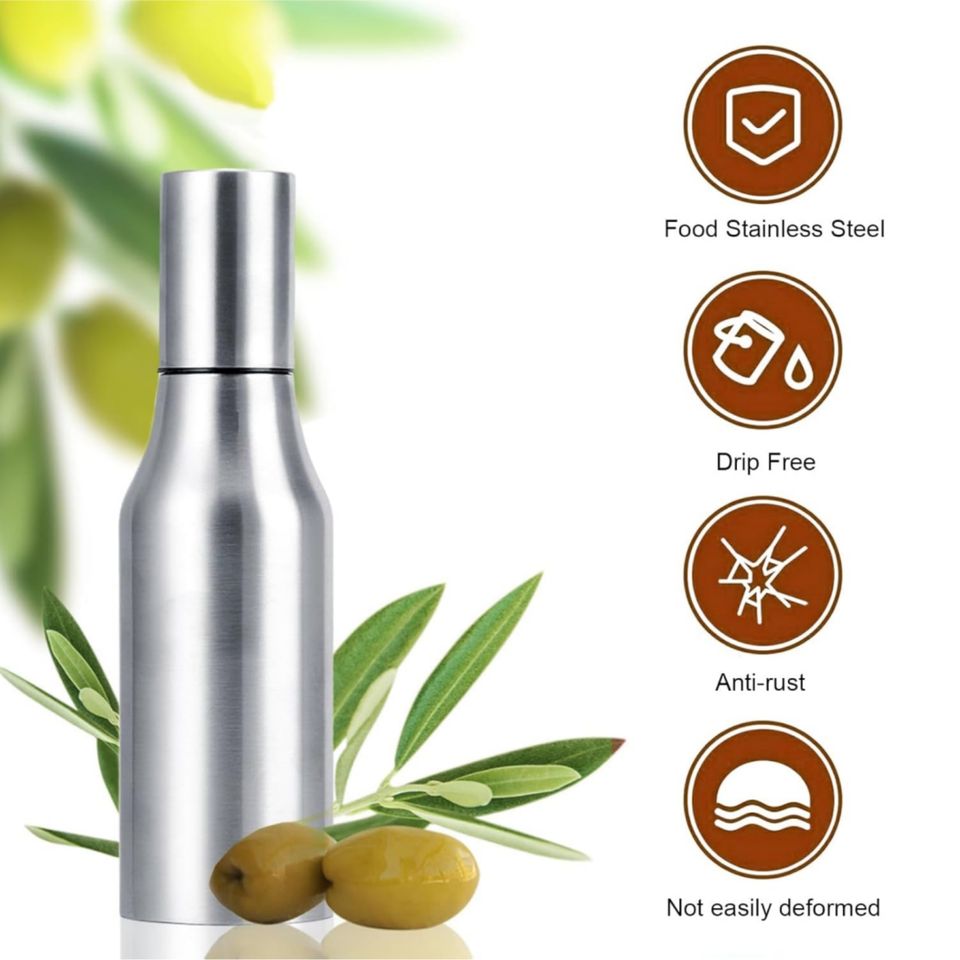 Stainless Steel Leak-proof Food Storage Container for Olive Oil Dustproof Soy Sauce Spice Kitchen Utensils