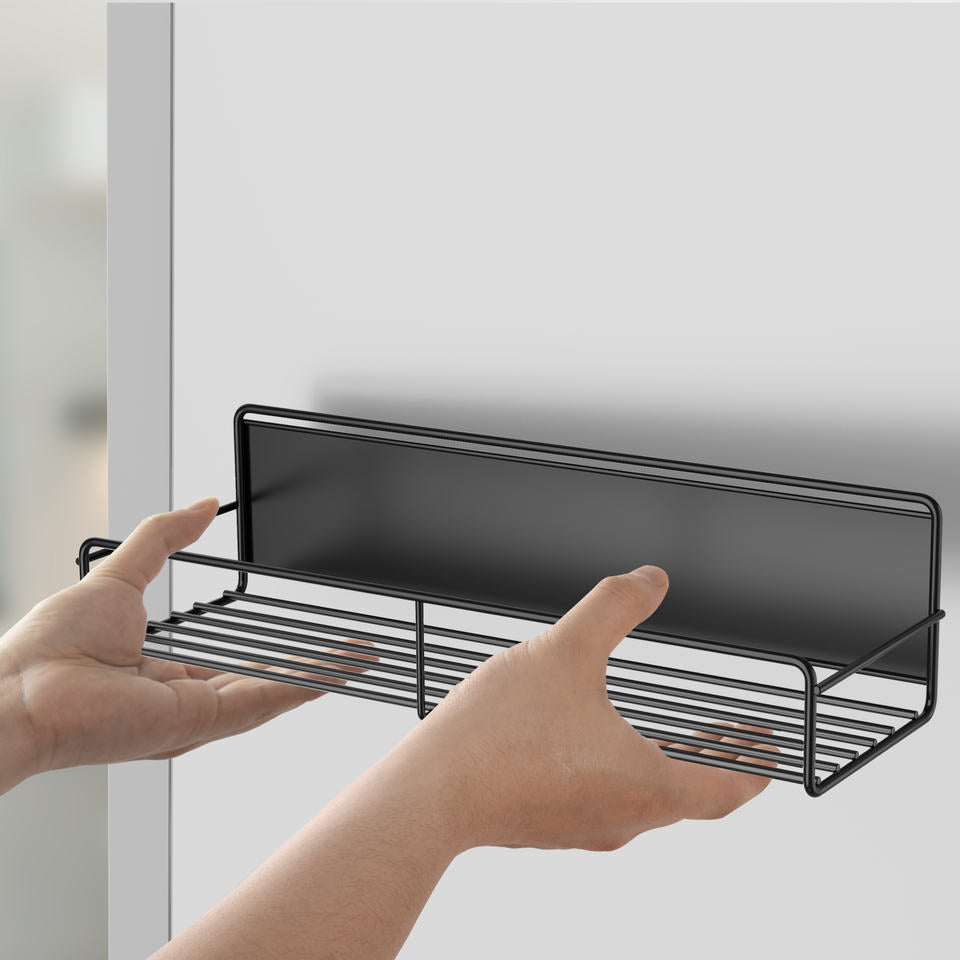 Magnetic Spice Rack for Wall or Fridge Mounting, Multifunctional Metal Kitchen Space-Saving Spice Bottle Organizer