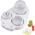 Premium 3-in-1 Stainless Steel and Plastic Egg Slicer with Modern Style