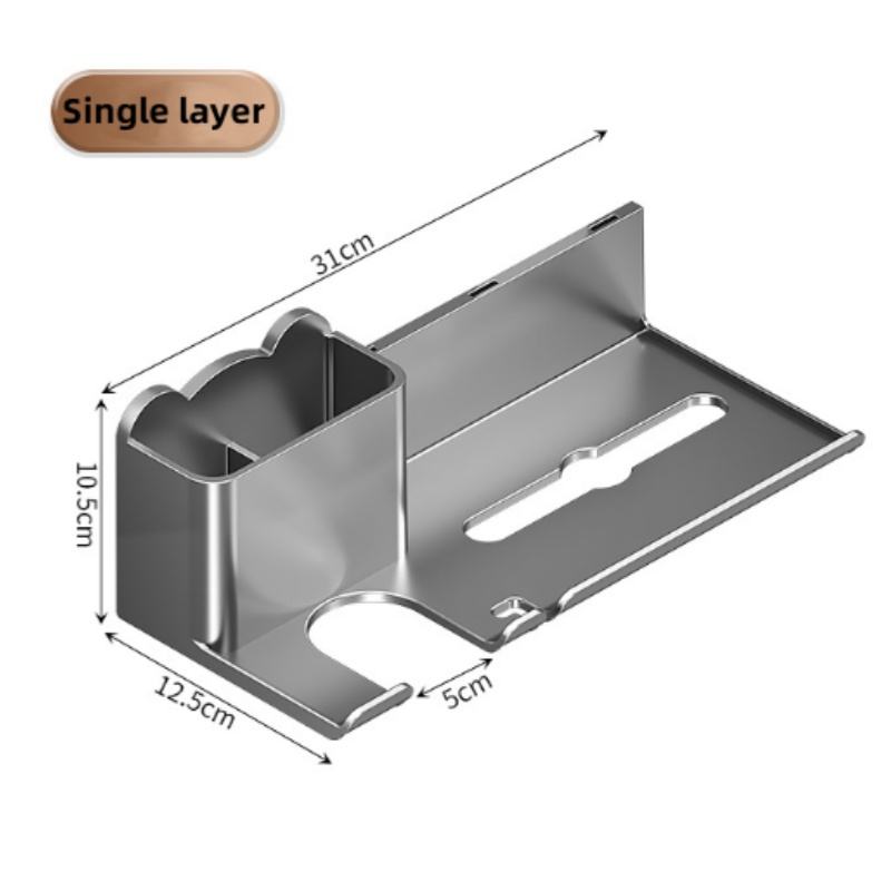 Modern Hair Dryer Rack Wall Mount for Home and Hotel Bathroom