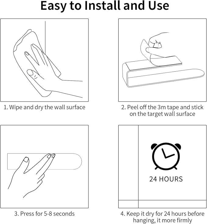 Self-Adhesive Towel Holder for Bathroom and Kitchen Cabinets