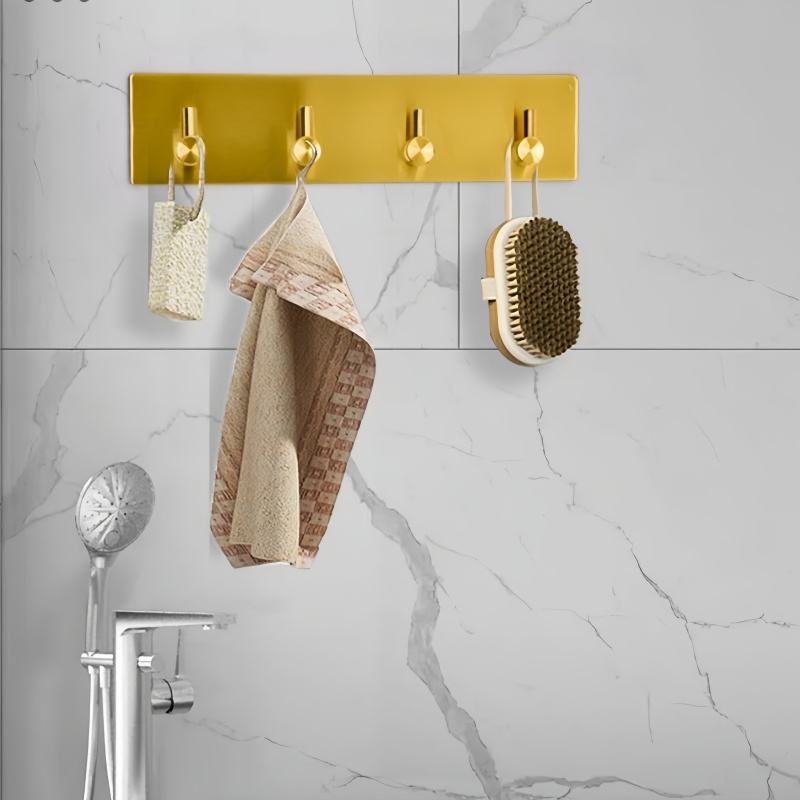 304 Stainless Steel Wall-mounted Key Holder with 4 Sturdy Hooks, Key Organizer