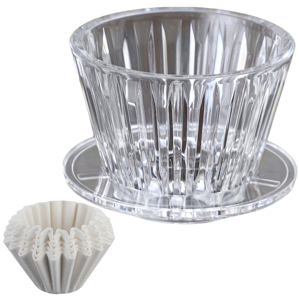 Portable Travel and Camping Coffee Dripper Hand-brew Coffee Machine with Reusable Filter Cup Accessory Set in Food-Grade Quality