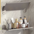 Modern Aluminum Non-Folding Bathroom Shelf Wall Shelf for Toilets Showers Space-Saving Bathroom Organizer