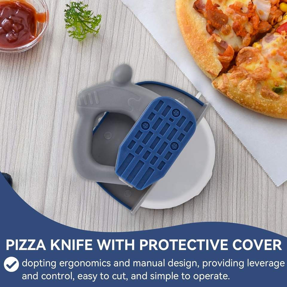 Stainless Steel Kitchen Tool Set with Pizza Cutter, Dough Roller, and Cutters