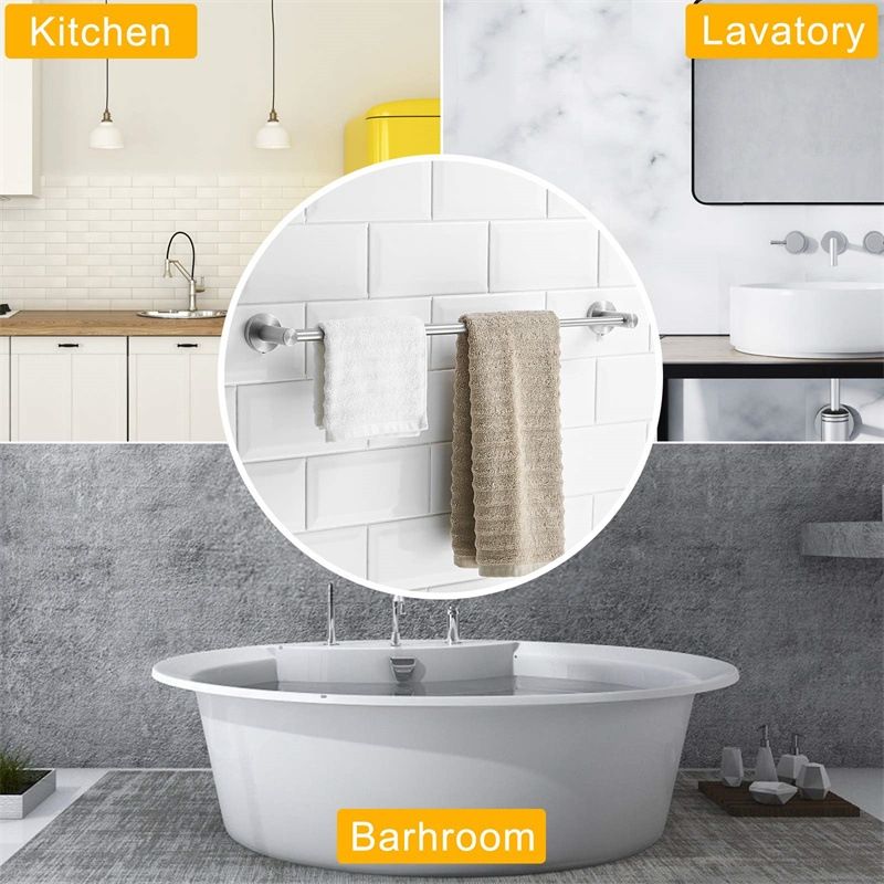Adjustable Stainless Steel Telescopic Bathroom Shelf Towel Holder