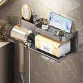 Modern Hair Dryer Rack Wall Mount for Home and Hotel Bathroom
