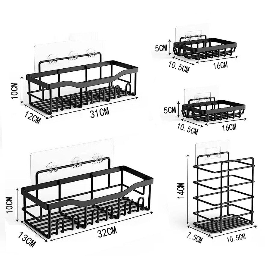 Multifunctional Bathroom Shelf Organizer without Drilling - Bathroom Soap Organizer Wall-Mounted Bathroom Storage Rack