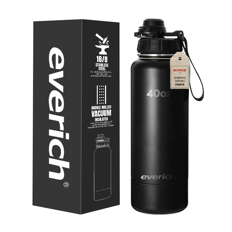 Stainless Steel Gym Water Bottle with Straw Lid