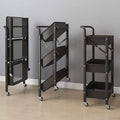 3 Tier Foldable Kitchen Utility Vegetable Rack Storage Organizer Trolley