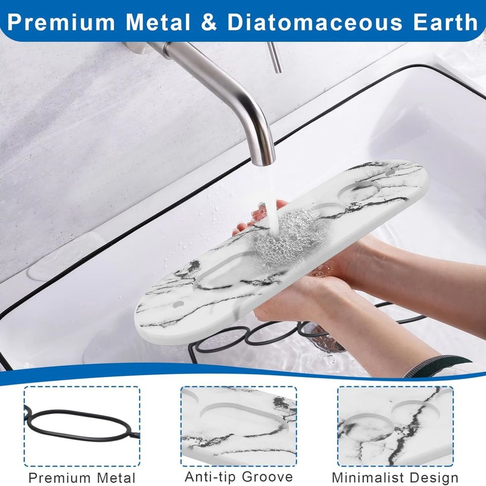 Premium Quality Instant Dry Diatomite Toothbrush Holder Stand Bathroom Organizer