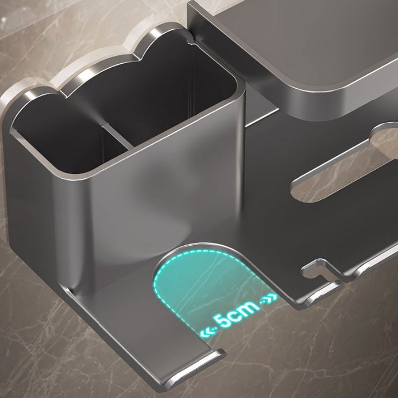 Modern Hair Dryer Rack Wall Mount for Home and Hotel Bathroom