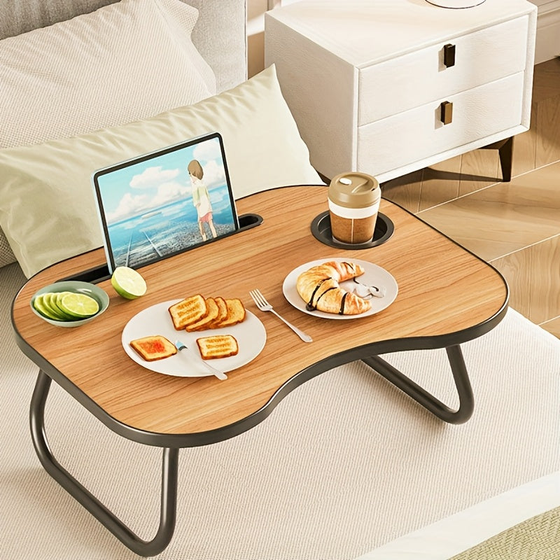 Portable Folding Wood Fiberboard Laptop Desk Lightweight, Sturdy Design for Dorm and Bachelor Apartment Ideal for School and Home Office