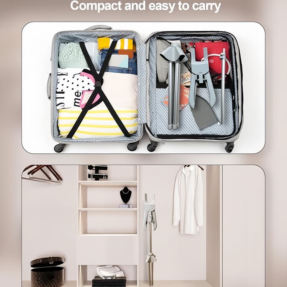 Adjustable Floor-Mounted Clothes Hanger with Vertical Design for Easy Ironing