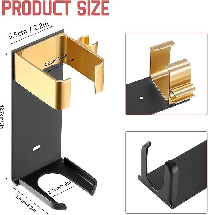 Aluminum Bathroom Electric Hair Comb Holder Shelf