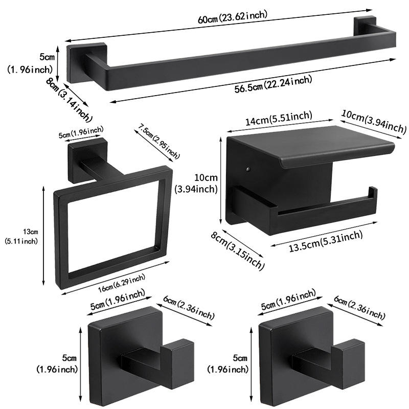 Bathroom Hardware Set Stainless Steel Bathroom Accessory Kit